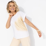 Футболка Яркий период. Состав: 65% п/э, 30% вискоза, 5% стрейч