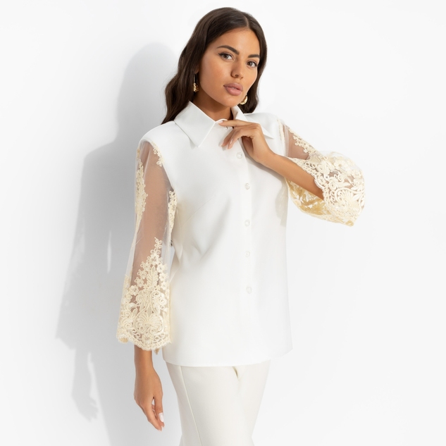 Жакет Даю автограф (айвори, с поясом) 