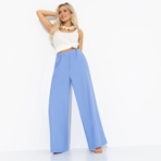 Брюки Легкость льна (голубые). Состав: 65% лен, 35% п/э