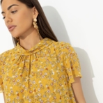 Платье Мечтательная (желтый). Состав: 100% полиэстер