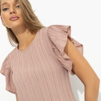 Блуза Потому что нужно! (коричневая). Состав: 60% вискоза, 35% п/э, 5% эластан