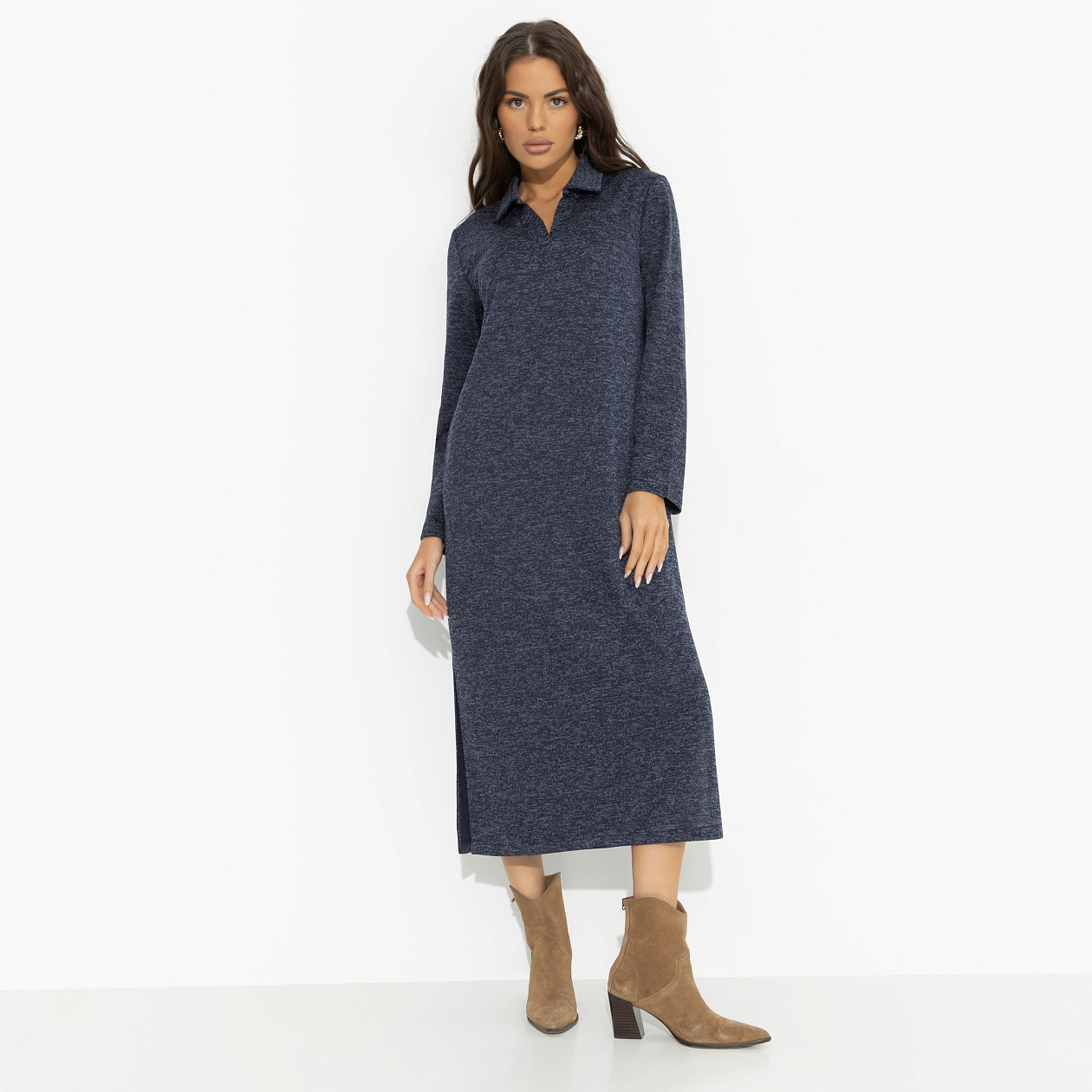 Платье Модное поколение (blue). Состав: 65% полиэстер, 30% вискоза, 5% эластан