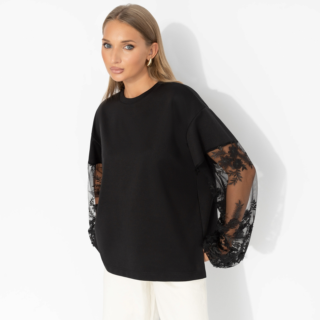 Футболка Модный бунт (лунная ночь). Состав: 65% п/э, 30% вискоза, 5% стрейч