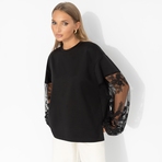 Футболка Модный бунт (лунная ночь). Состав: 65% п/э, 30% вискоза, 5% стрейч