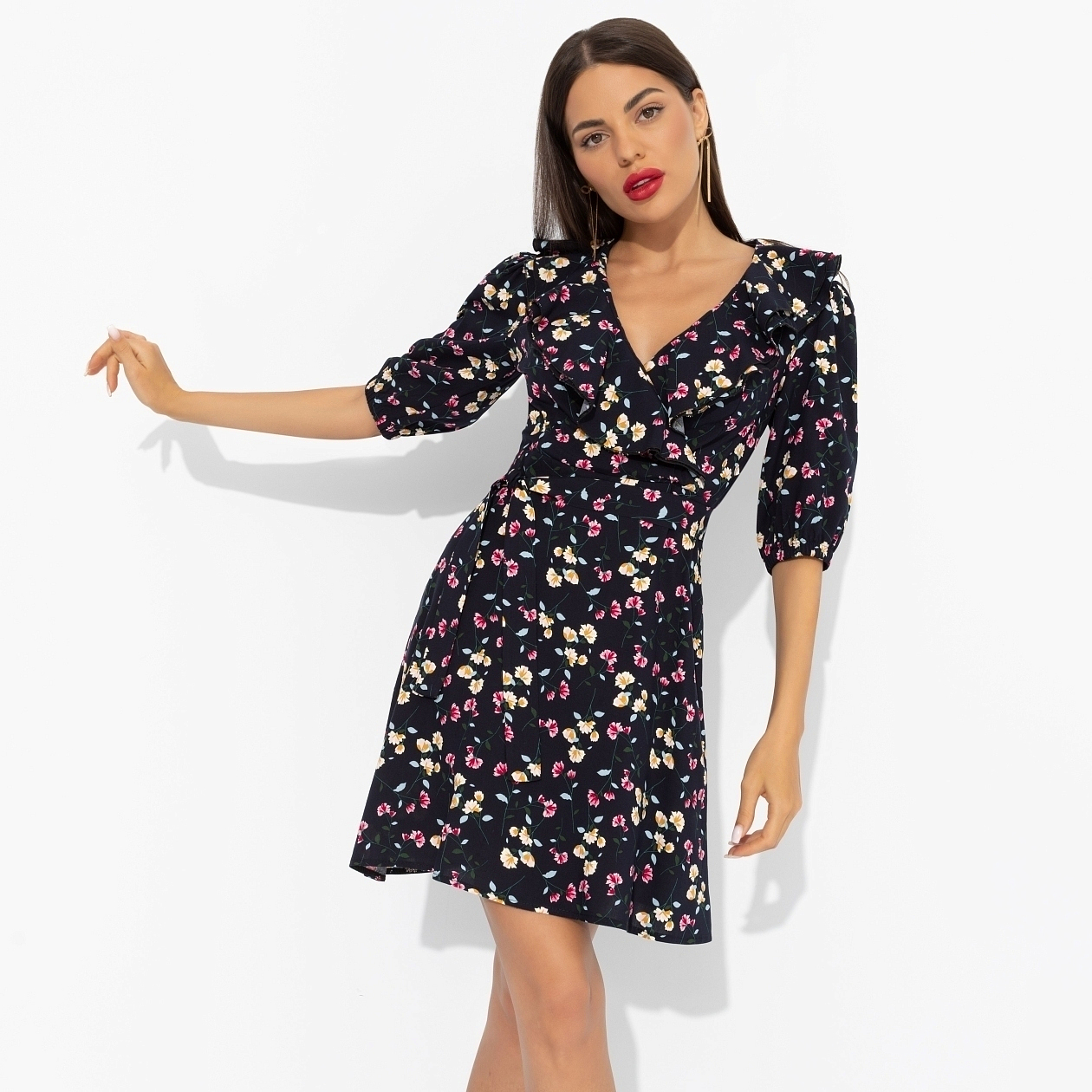 Платье Желаю проказничать (dark, с поясом). Состав: 100% вискоза