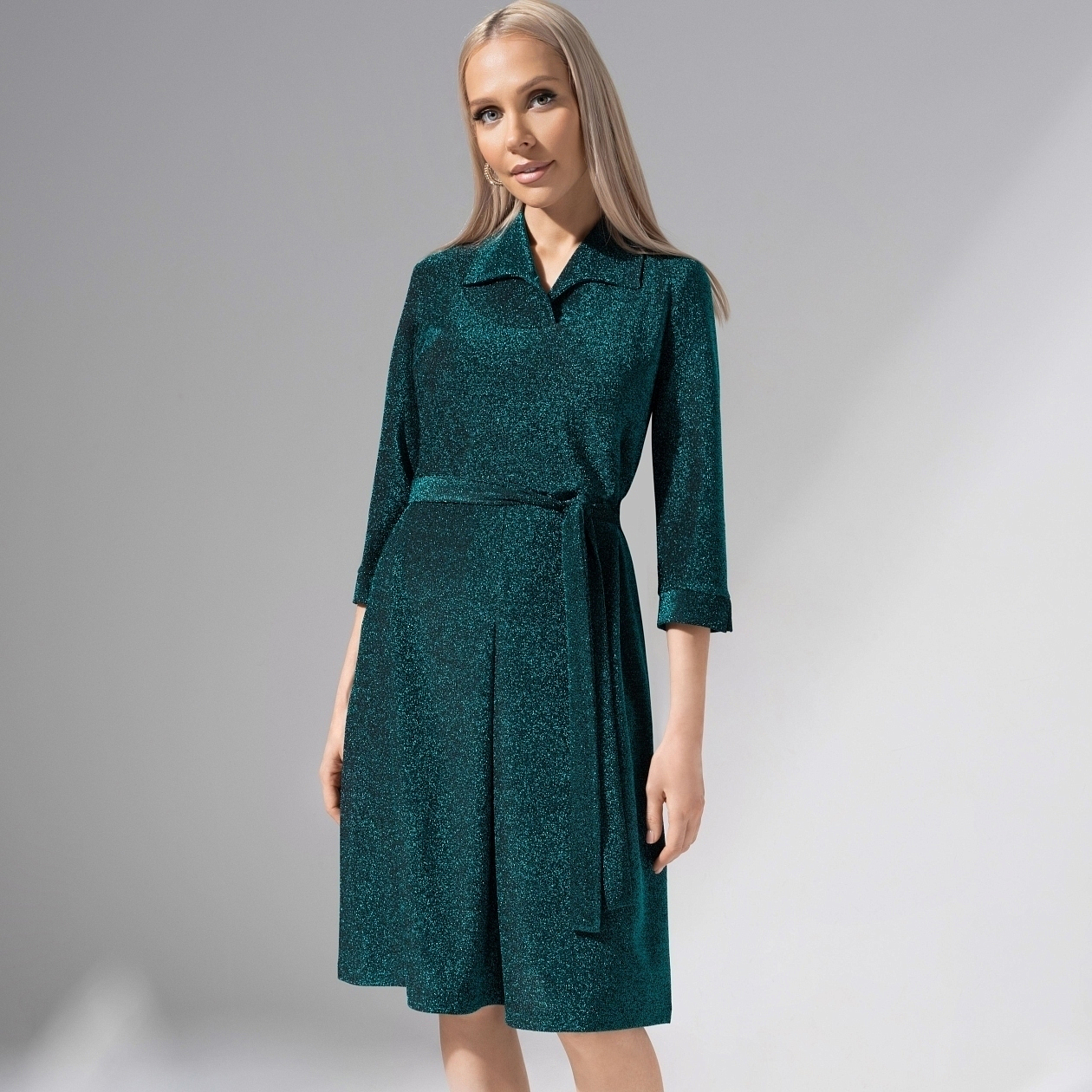 Платье Модная реализация (new, с поясом). Состав: 95% полиэстер, 5% эластан