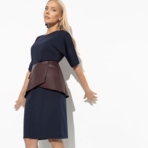 Платье-футляр Строгий код (с поясом). Состав: 95% п/э, 5% эластан