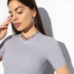 Футболка Удивляю сама себя (грэй). Состав: 65% п/э, 30% вискоза, 5% спандекс