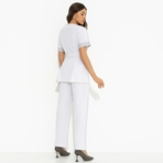 Брючный костюм Прогулки по Монмартру (grey, 2 в 1, с поясом). Состав: 55% полиэстер, 40% вискоза, 5% спандекс