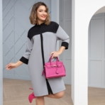 Платье Идеальный фасон (француженка, с поясом). Состав: 60% п/э, 37% вискоза, 3% спандекс