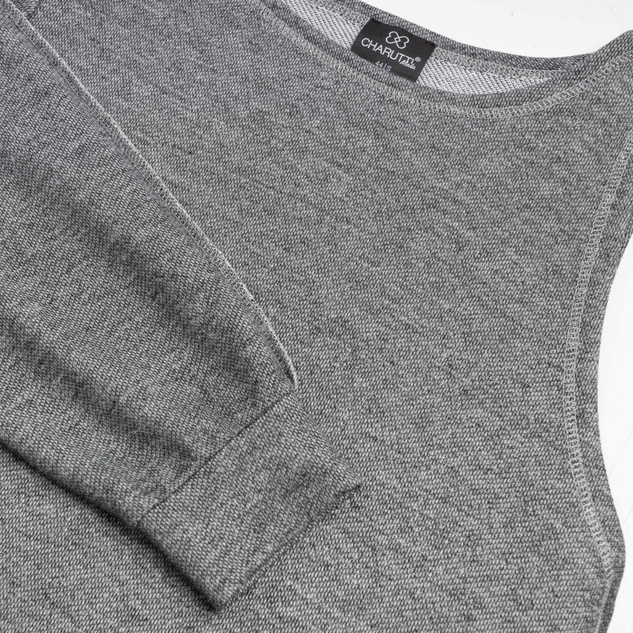 Лонгслив Преданная стилю (grey, 2 в 1) 