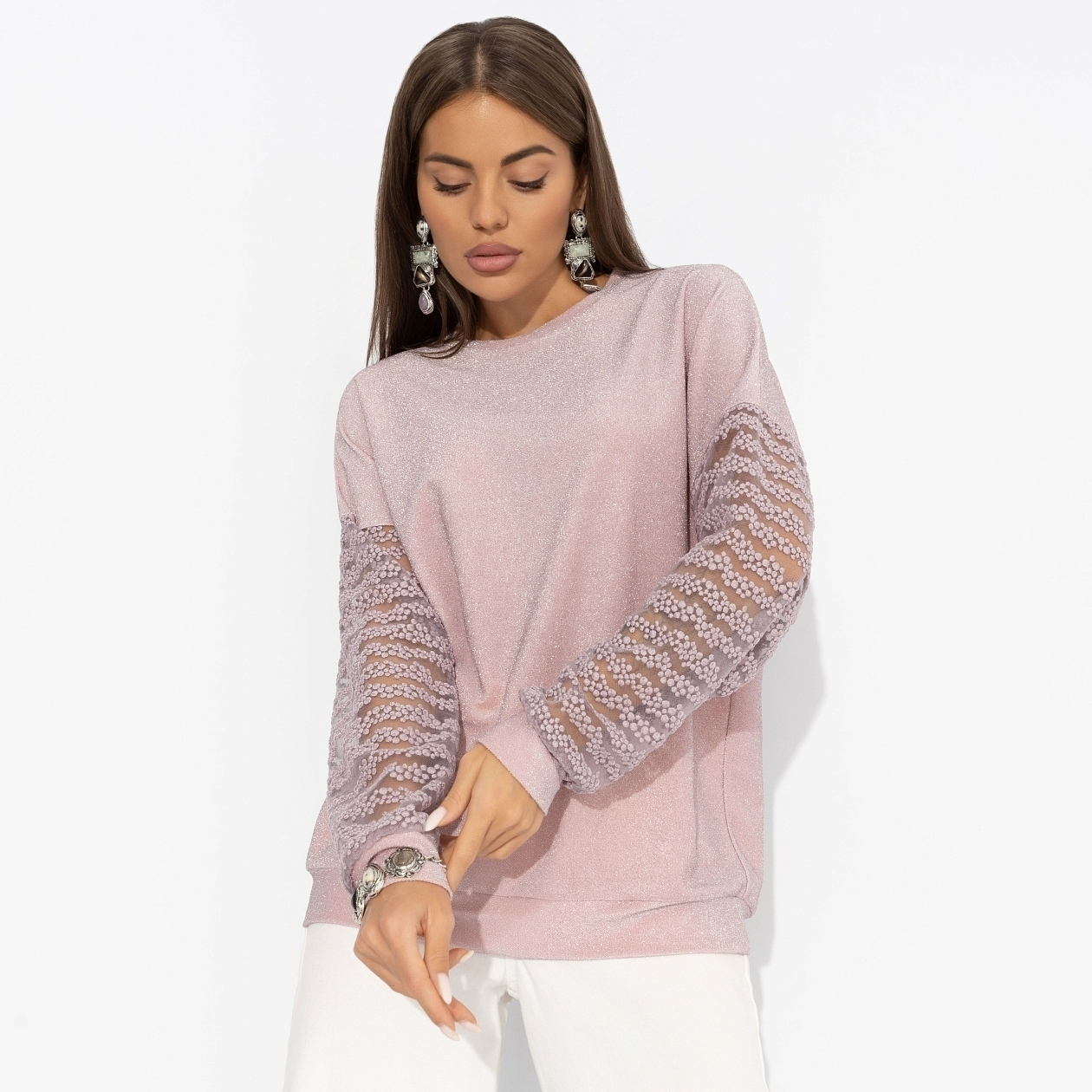 Роскошь без пафоса (розовый). Состав: 65% п/э, 30% вискоза, 5% спандекс