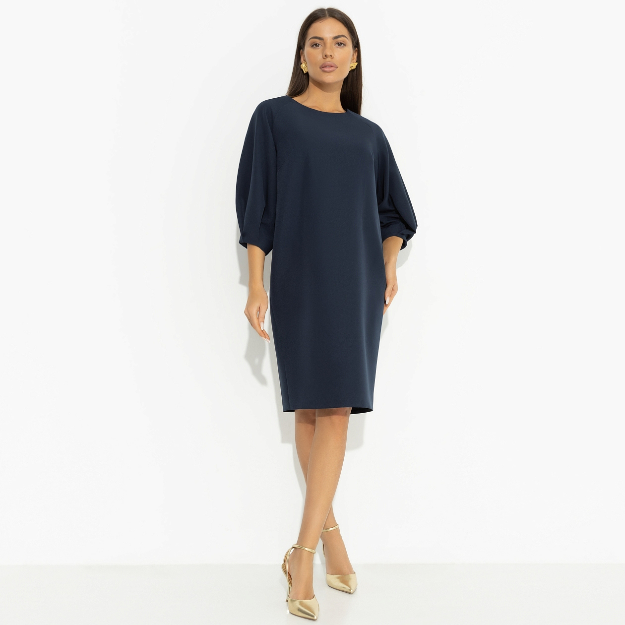 Платье Интересный подход (синий). Состав: 95% полиэстер, 5% эластан