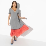 Платье Изнежена вниманием (грэй). Состав: 65% п/э, 30% вискоза, 5% спандекс