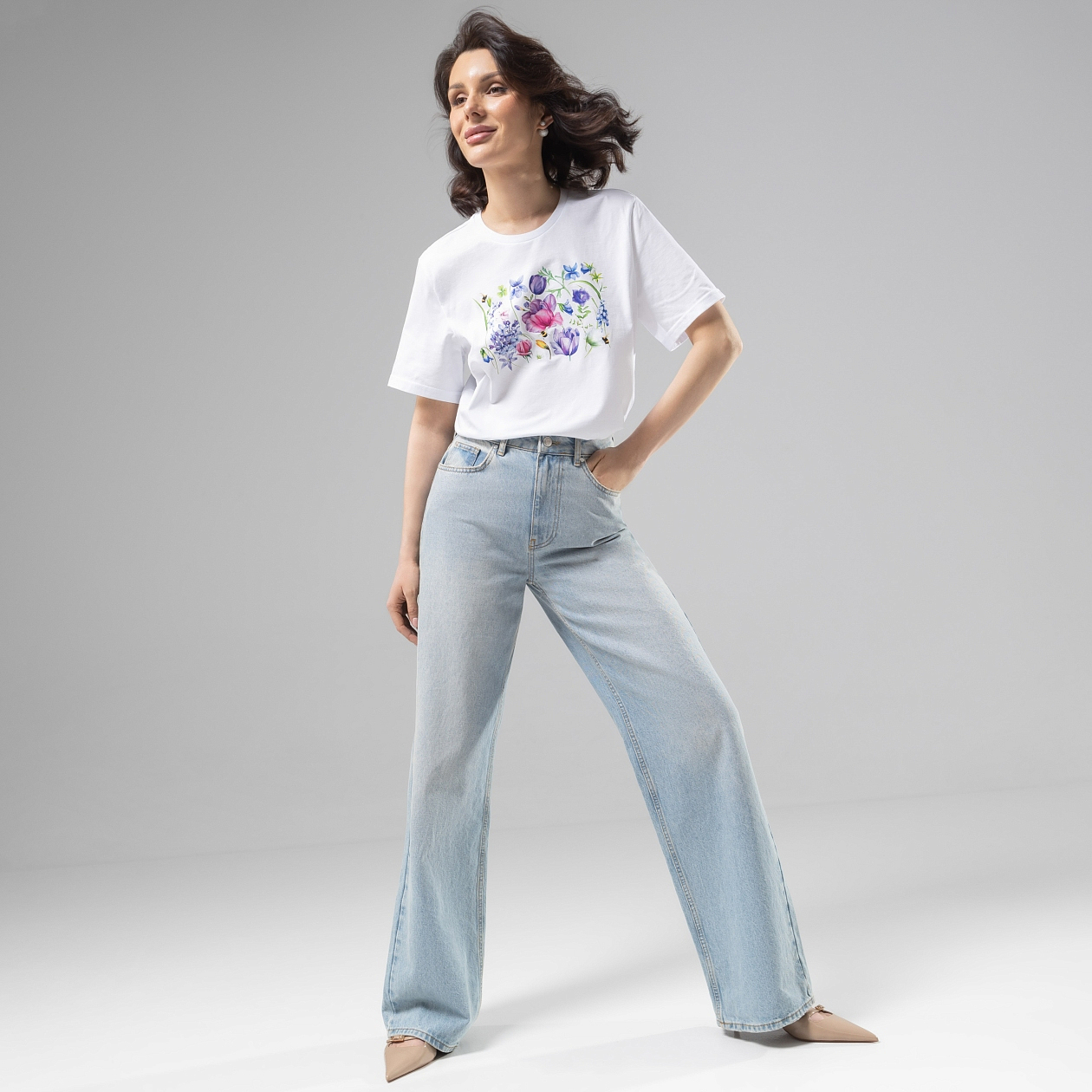 Футболка Великолепна уже утром (beautiful flowers). Состав: 100% хлопок