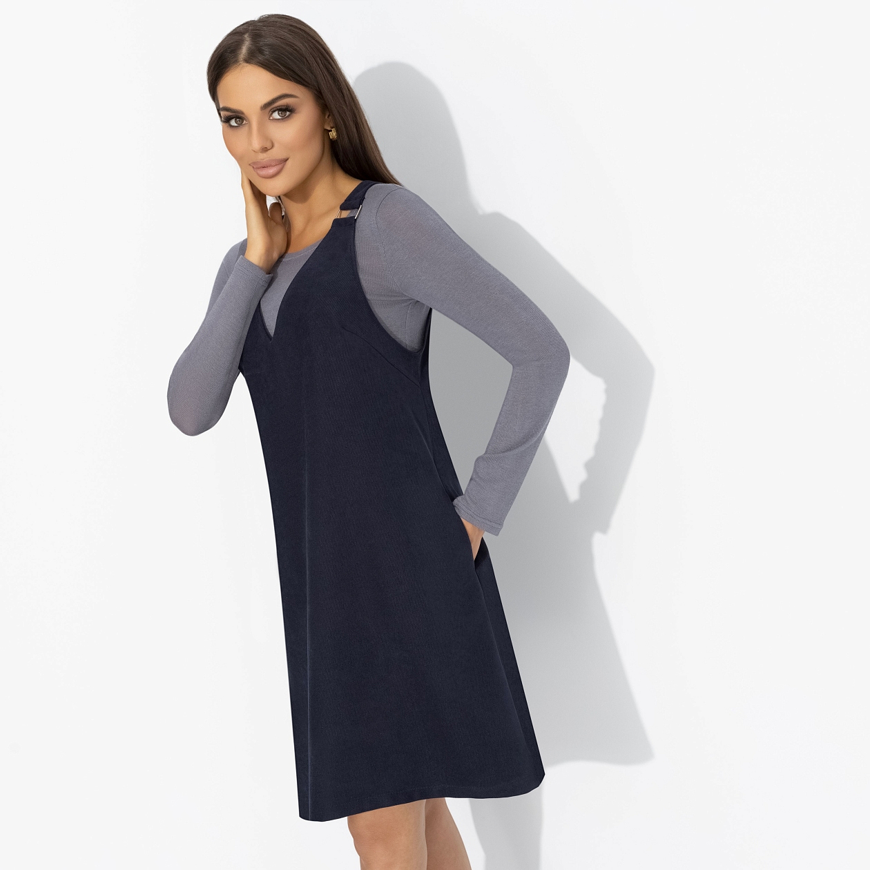 Сарафан Во всеоружии (эффектная). Состав: 60% полиэстер, 37% вискоза, 3% спандекс