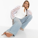 Блуза Волшебное очарование (pearl). Состав: 95% п/а, 5% эластан