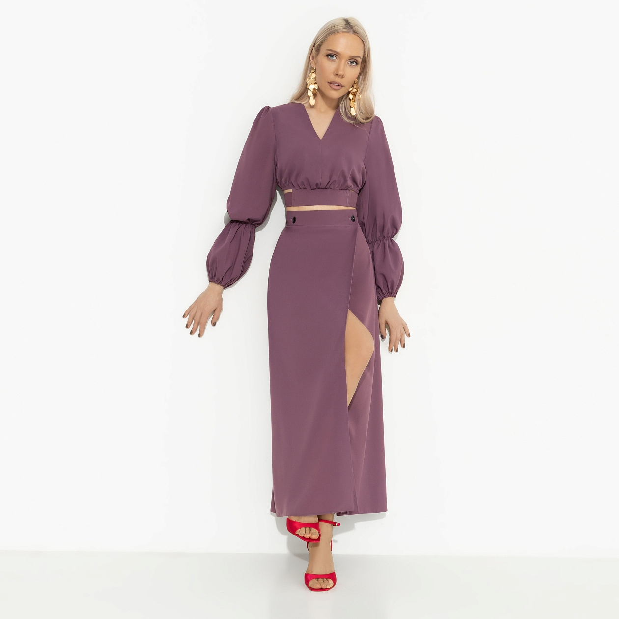 Комплект с юбкой Когда хочешь вау-эффекта (бордовый). Состав: 95% полиэстер, 5% эластан