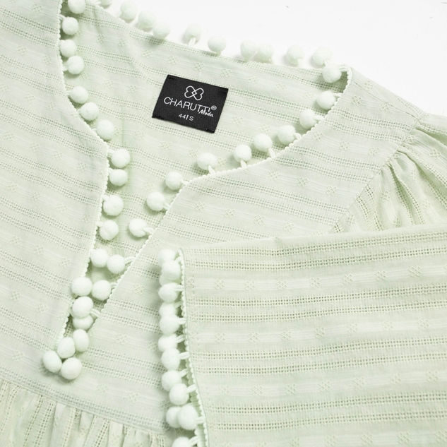 Блуза Летний фольклор (зеленая) 