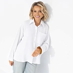 Рубашка с декором на спинке Создала себя сама (белая)