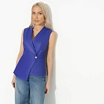 Жилет приталенного силуэта Откровенно стильная (синий)