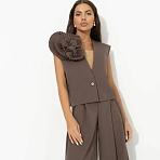 Жилет свободного кроя Жду продолжения (brown)