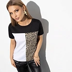 Футболка комбинированная Стильное сочетание