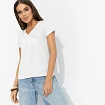 Футболка из трикотажа-лапша Женственность без границ (white)