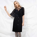 Платье с декором из кружева и сетки Сделка на миллион