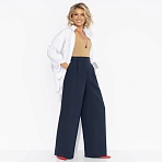 Брюки с высокой посадкой Легкой походкой (deep blue)