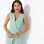 Жилет прямого силуэта Стильный лидер (мятный)