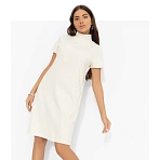 Платье из фактурного трикотажа Словно впервые (biege)