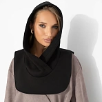 Капор-капюшон из хлопка Слишком модно не бывает (чёрный)