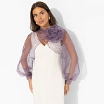 Болеро нарядное со съемным декором Деловой взгляд (сиреневое, с брошкой)