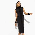 Платье-футляр элегантное Поцелуй удачи (с манжетами)