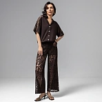 Кюлоты комбинированное с кружевом Больше, чем просто стиль (горький шоколад)