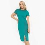 Платье-футляр из трикотажа Шлейф юности (green)