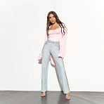 Джинсы прямые с имитацией изнанки Matera (light blue)