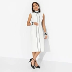 Платье-футляр со съёмными манжетами Поцелуй удачи (queen, с манжетами)