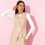 Жилет из экокожи Откровенно стильная (беж)