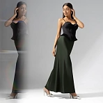 Юбка струящаяся Мыслить иначе (green)