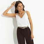 Топ из шелка Создана для поцелуев (белая new)