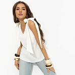 Топ из жатой ткани Ты мой идеал (белый)