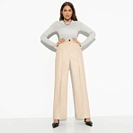 Брюки из экокожи Модный захват (beige)