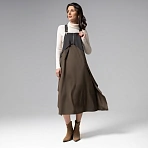 Сарафан из мягкой замши Ушла красиво (dark green)