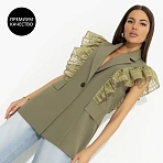 Жилет комбинированный Это восторг (dark green)