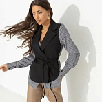 Рубашка с имитацией нескольких слоев Собрание идей (black)