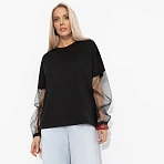 Футболка с акцентными рукавами Модный бунт