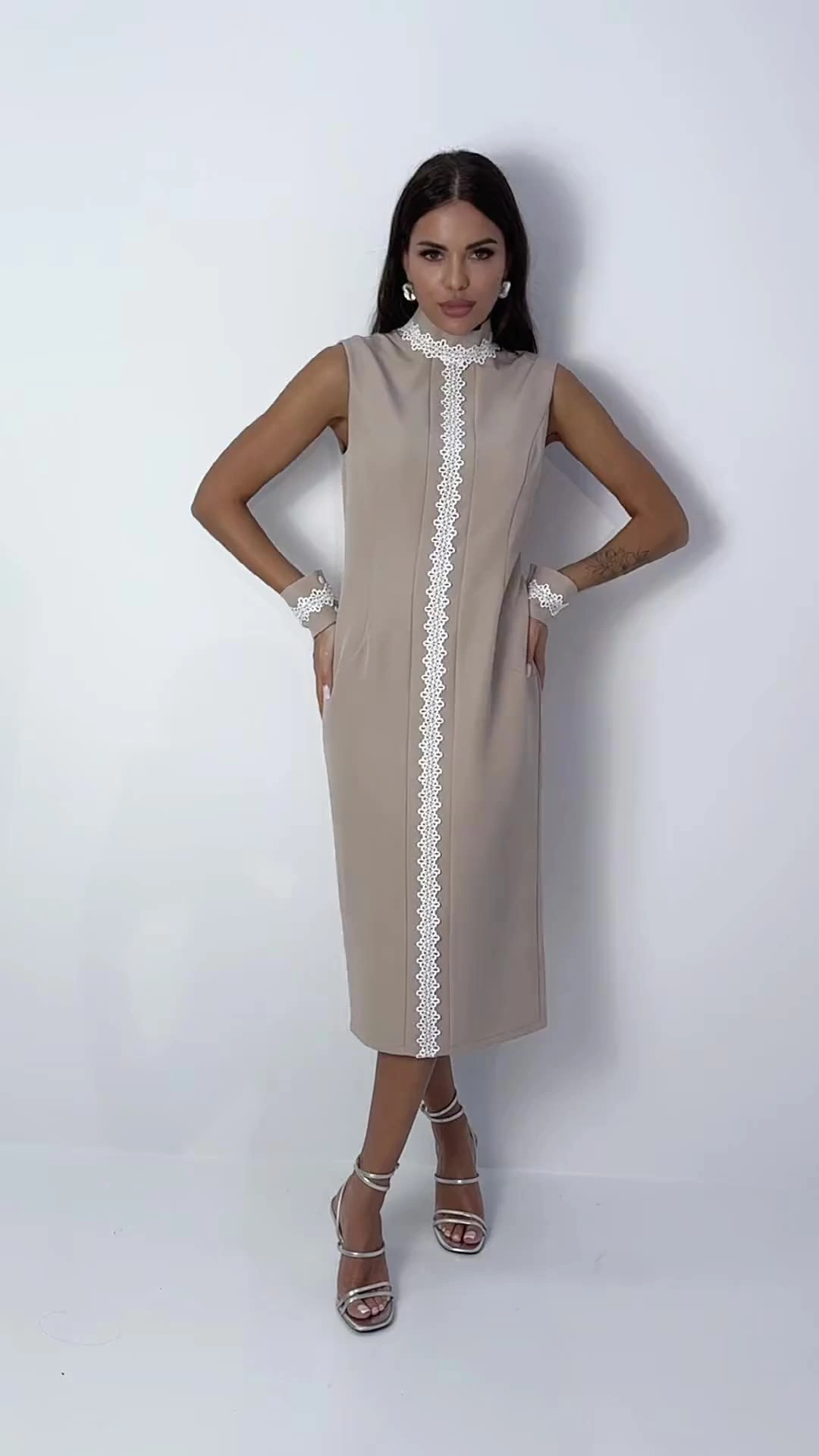 Поцелуй удачи (biege, с манжетами)