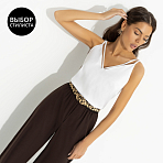 Топ из шелка Создана для поцелуев (белая)